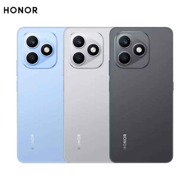 HONOR smartphones in blue, silver and black