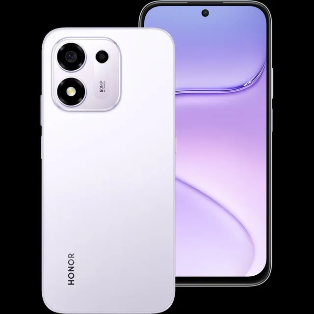 HONOR smartphone in violet with 50MP AI camera